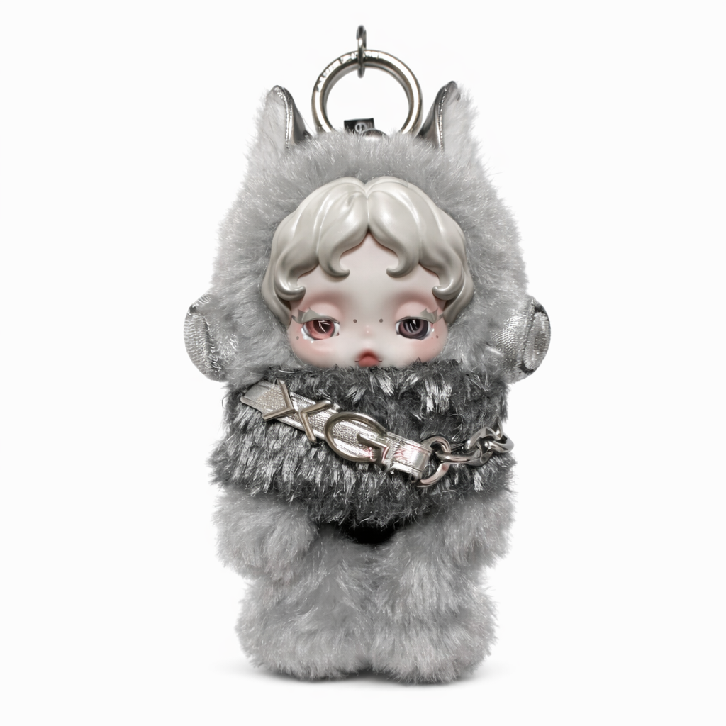 POP MART Skullpanda – Lazy Panda 15th Anniversary Vinyl Plush Doll Pendant (2025 Limited Edition)